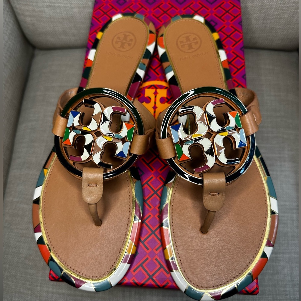 Tory Burch Enamel Miller Aged Vachetta / Multi size 9.5